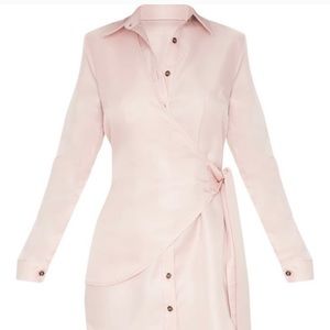Pink button up dress